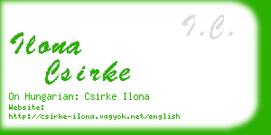 ilona csirke business card